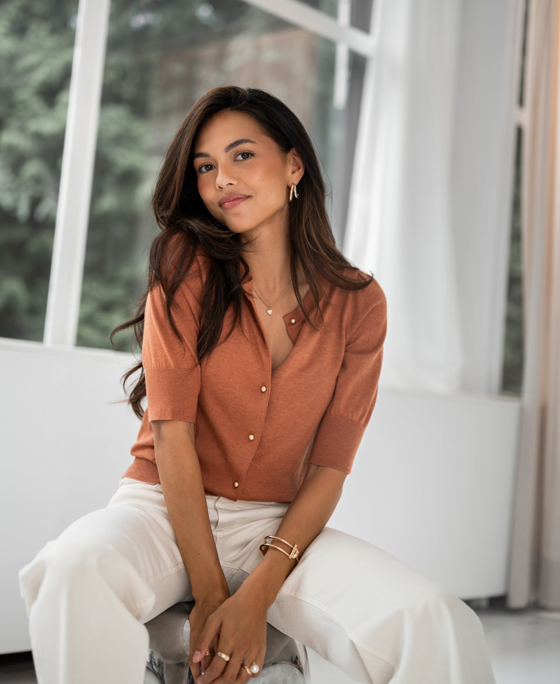 Vestje ADELINE in Caramel - goud