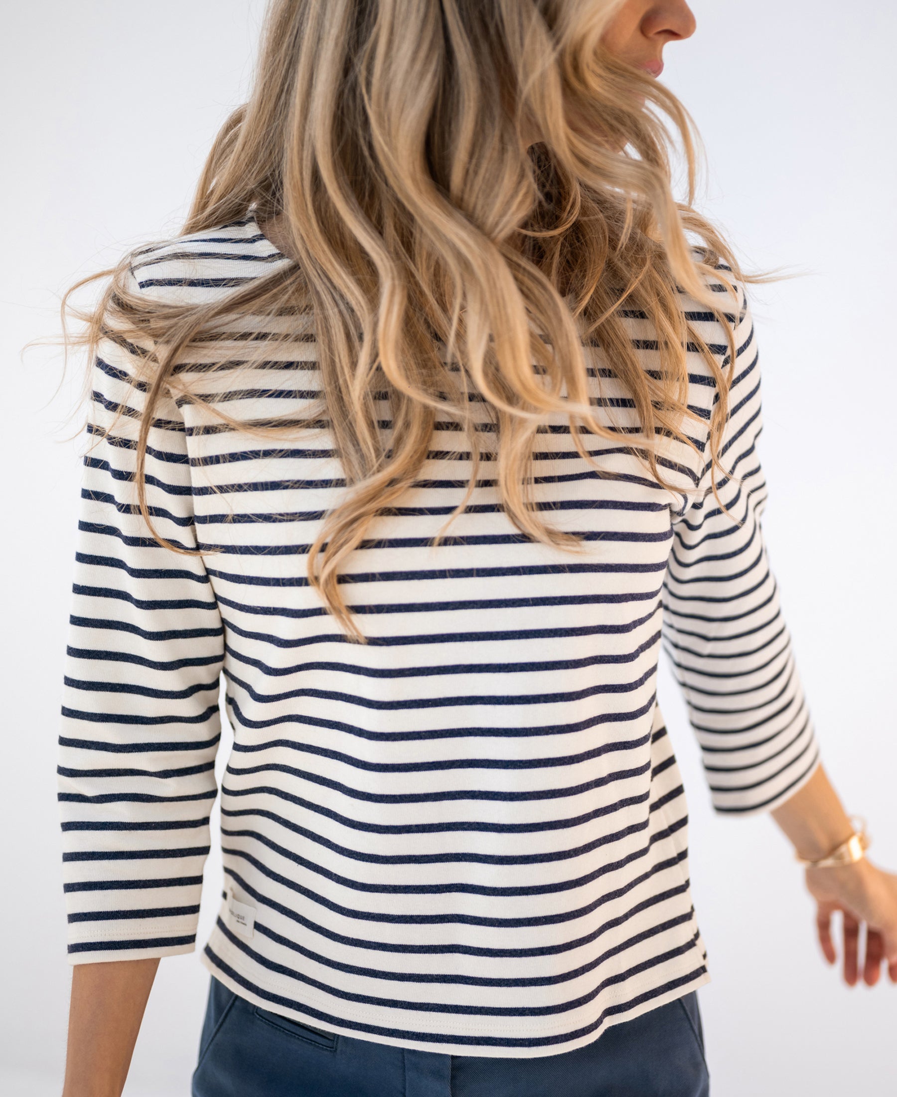 Bretons streepshirt L' AMAIA Ivoor-Jeansblauw