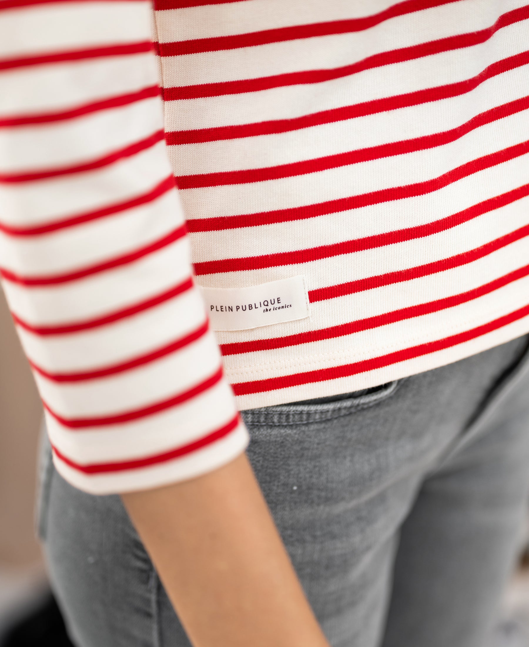 Bretons streepshirt L' AMAIA Ivoor-Rood