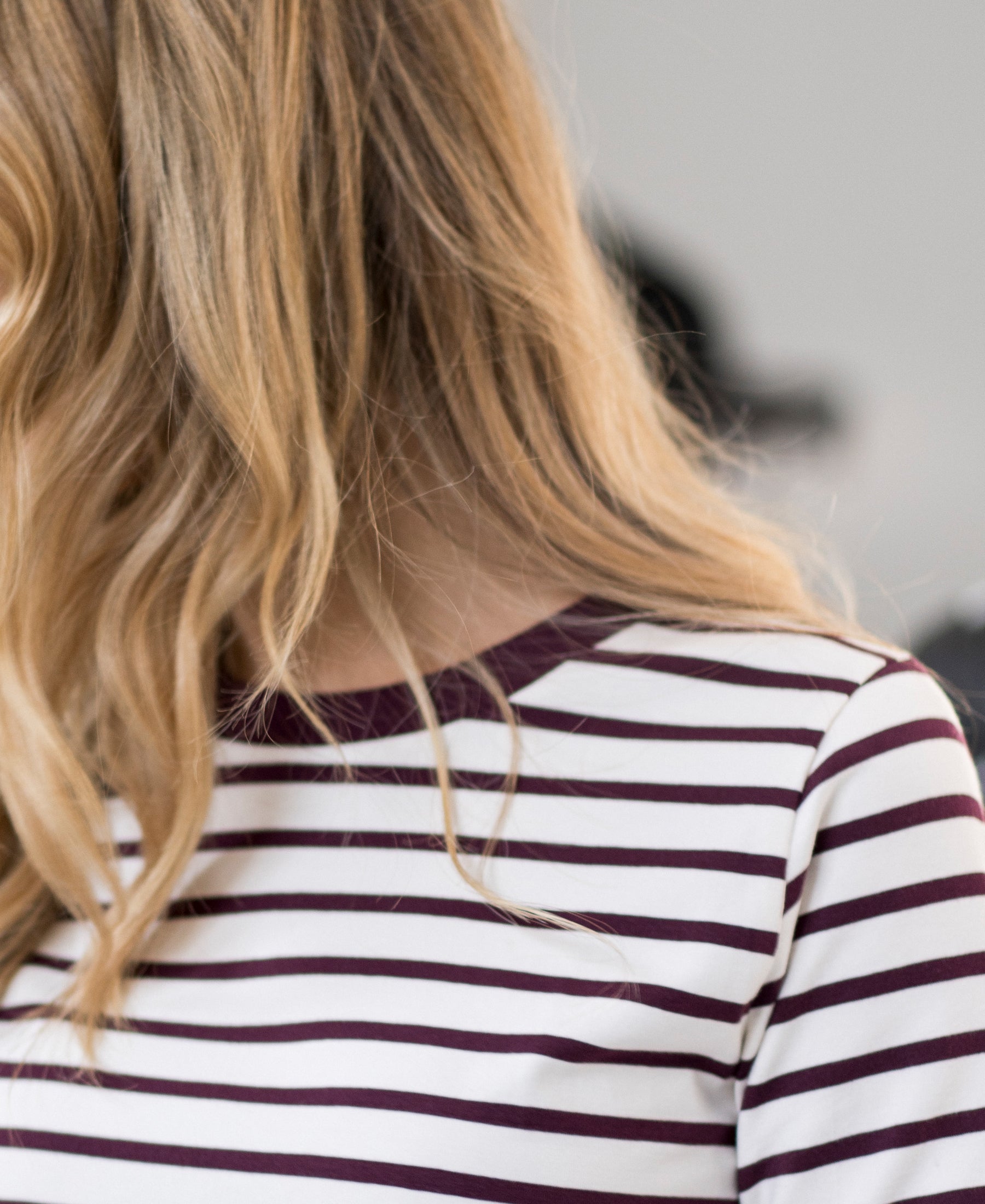 Streepjes T-shirt LA BIBI Ivoor-wijnrood