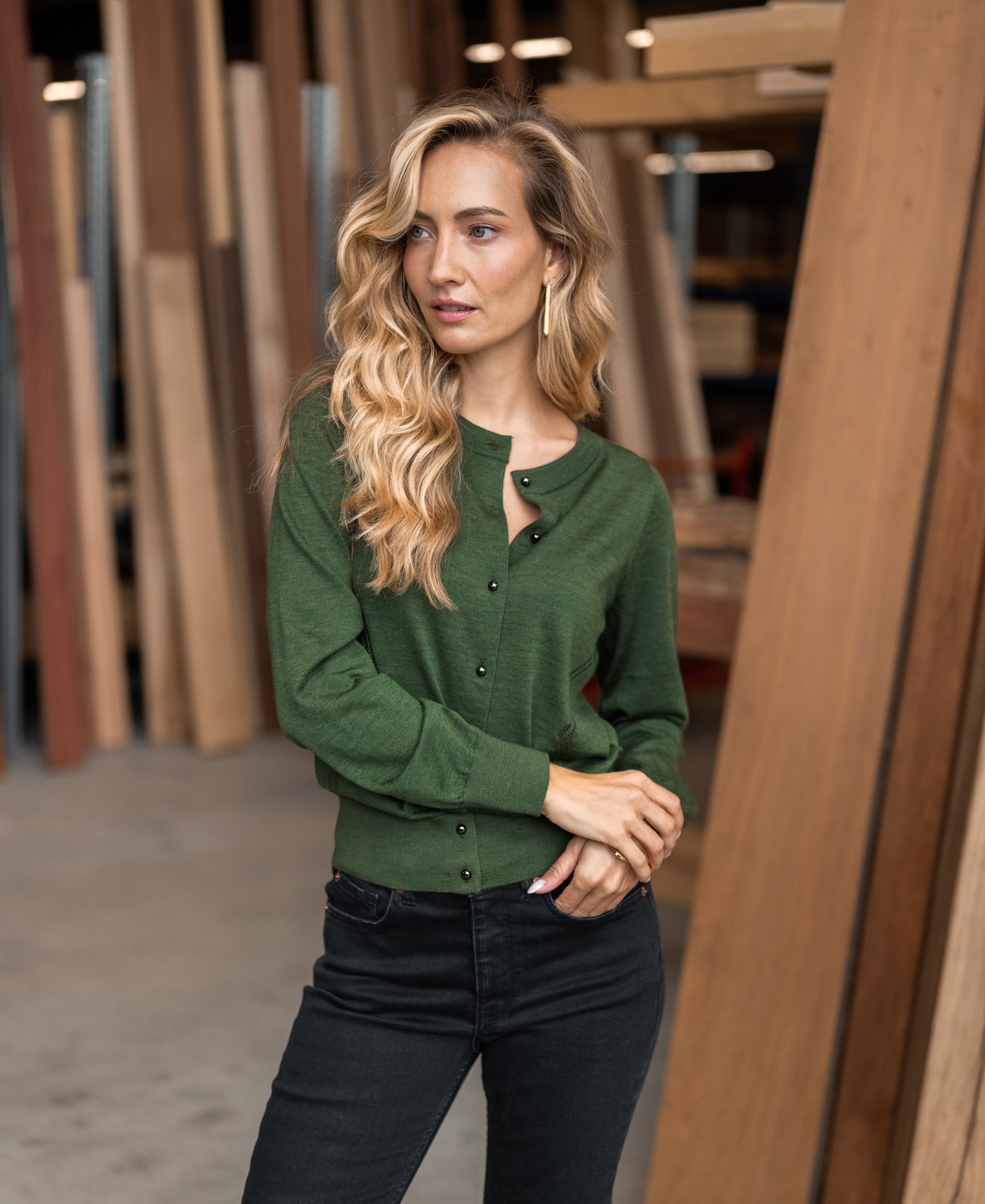 Vestje LA BLAKE Olive