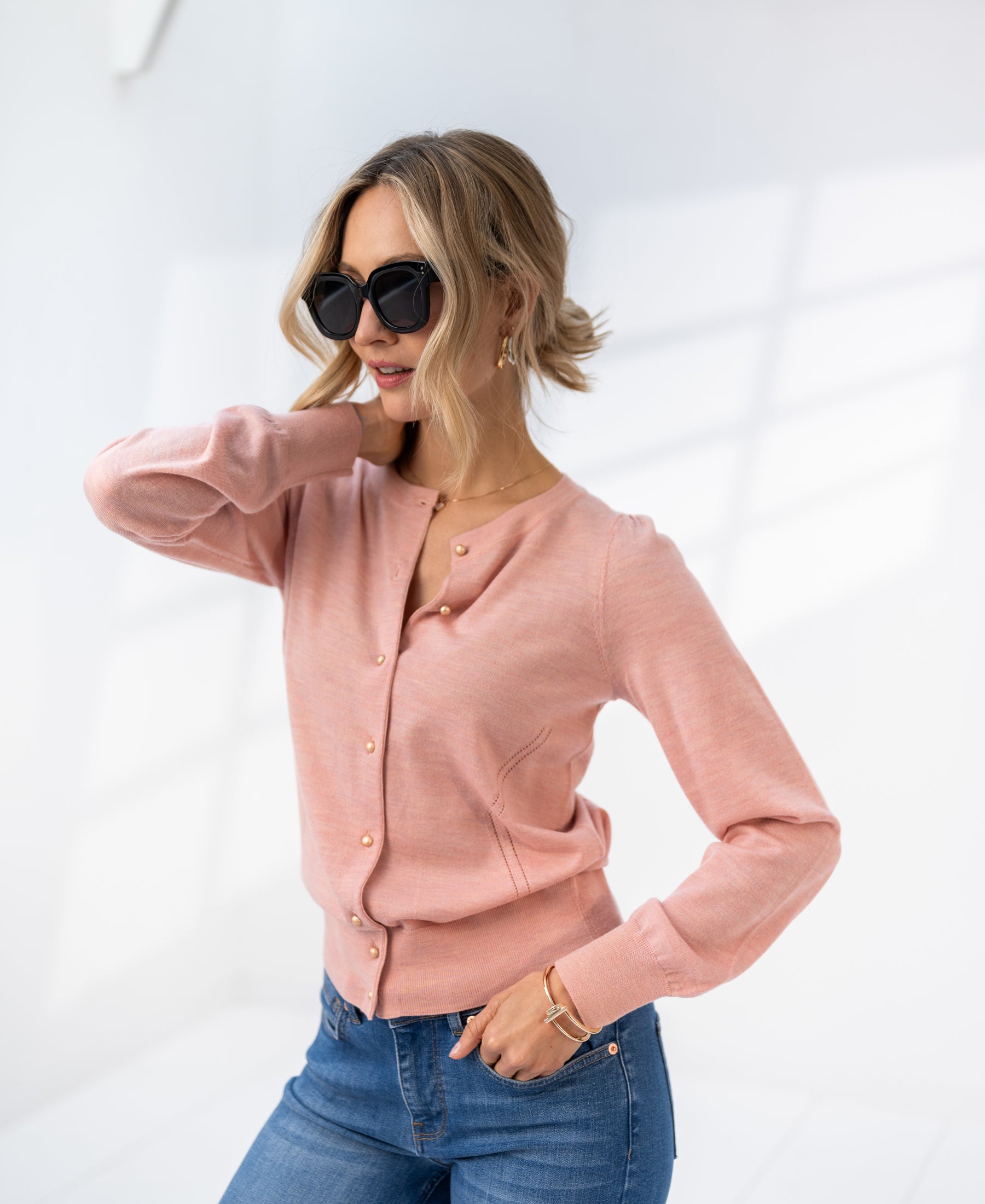 Weste LA BLAKE Lachsrosa