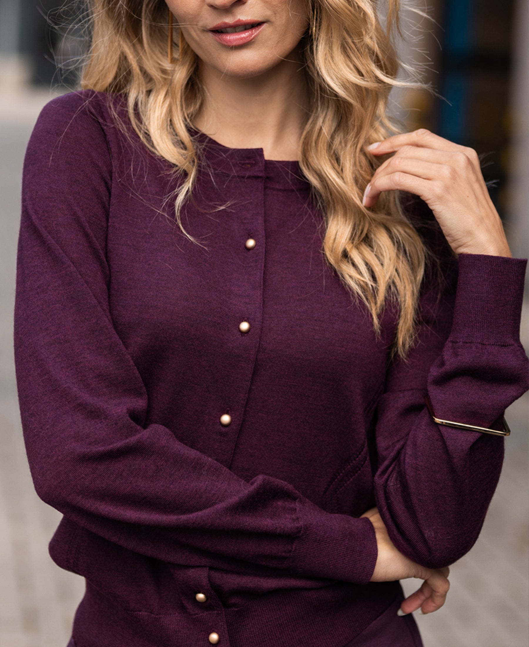 Vestje LA BLAKE Wijnrood