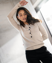 Merino wool polo LE BOBIGNY Beige