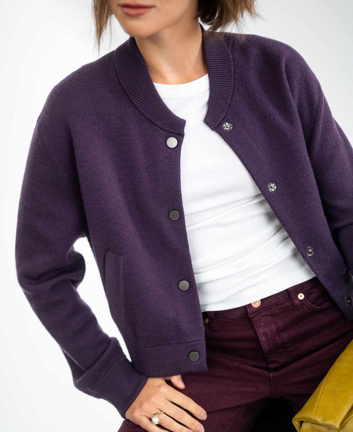 Bomberjacke LA BOMBA Dunkles Cassis