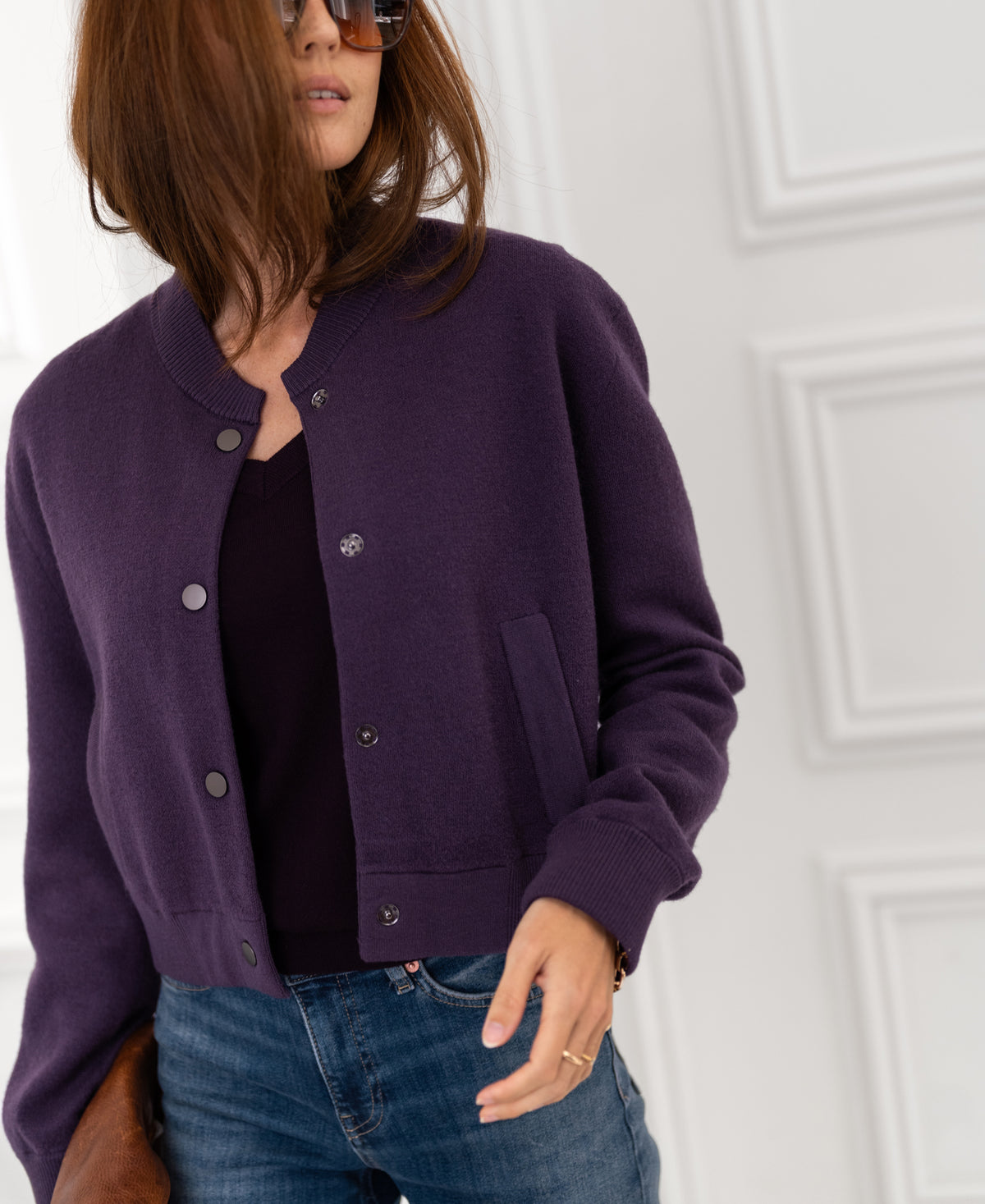 Bomber jacket LA BOMBA Dark cassis