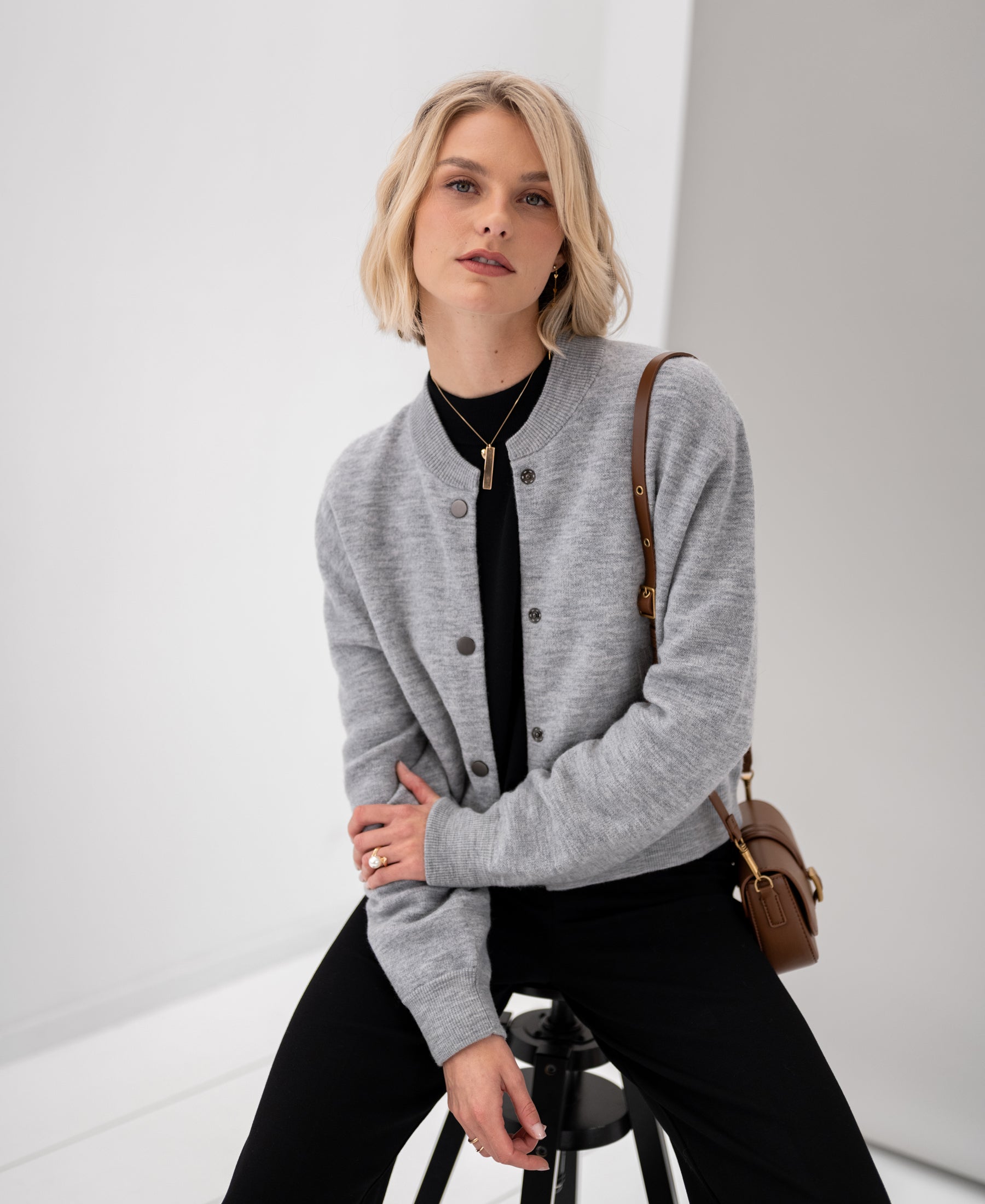 Bomber jacket LA BOMBA Gray blend