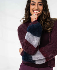 Fluffy cardigan LA BONBON Bordeaux