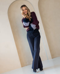 Fluffy cardigan LA BONBON Bordeaux