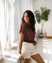 Rib T-shirt LA BONNE Cocoa