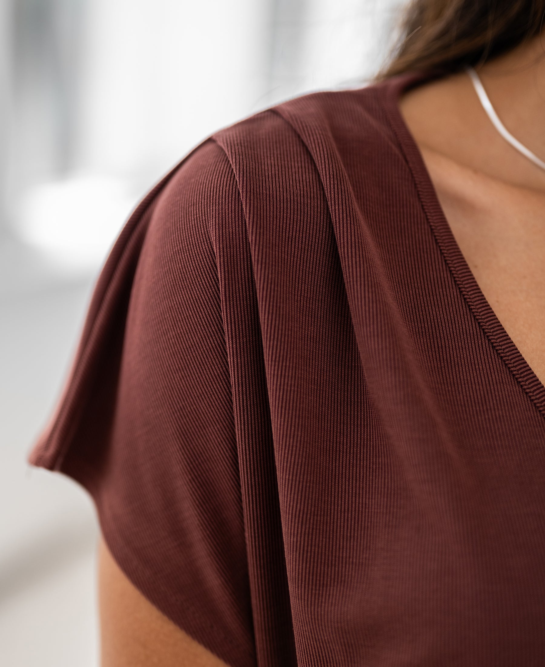 Rib T-shirt LA BONNE Cocoa