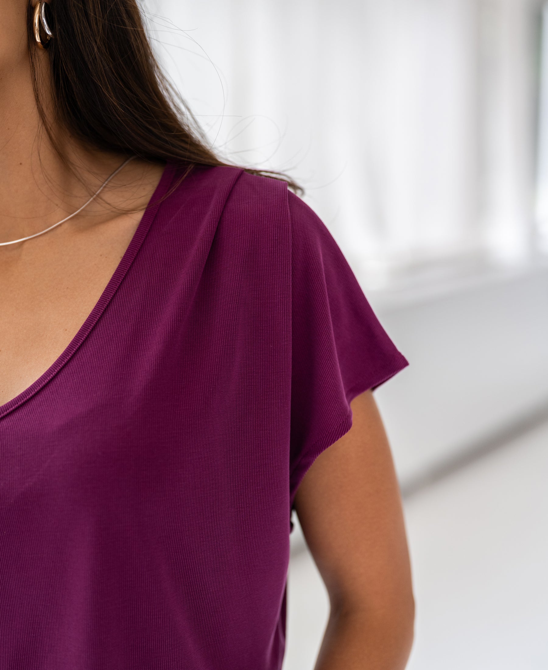 Ripp-T-shirt LA BONNE Magenta