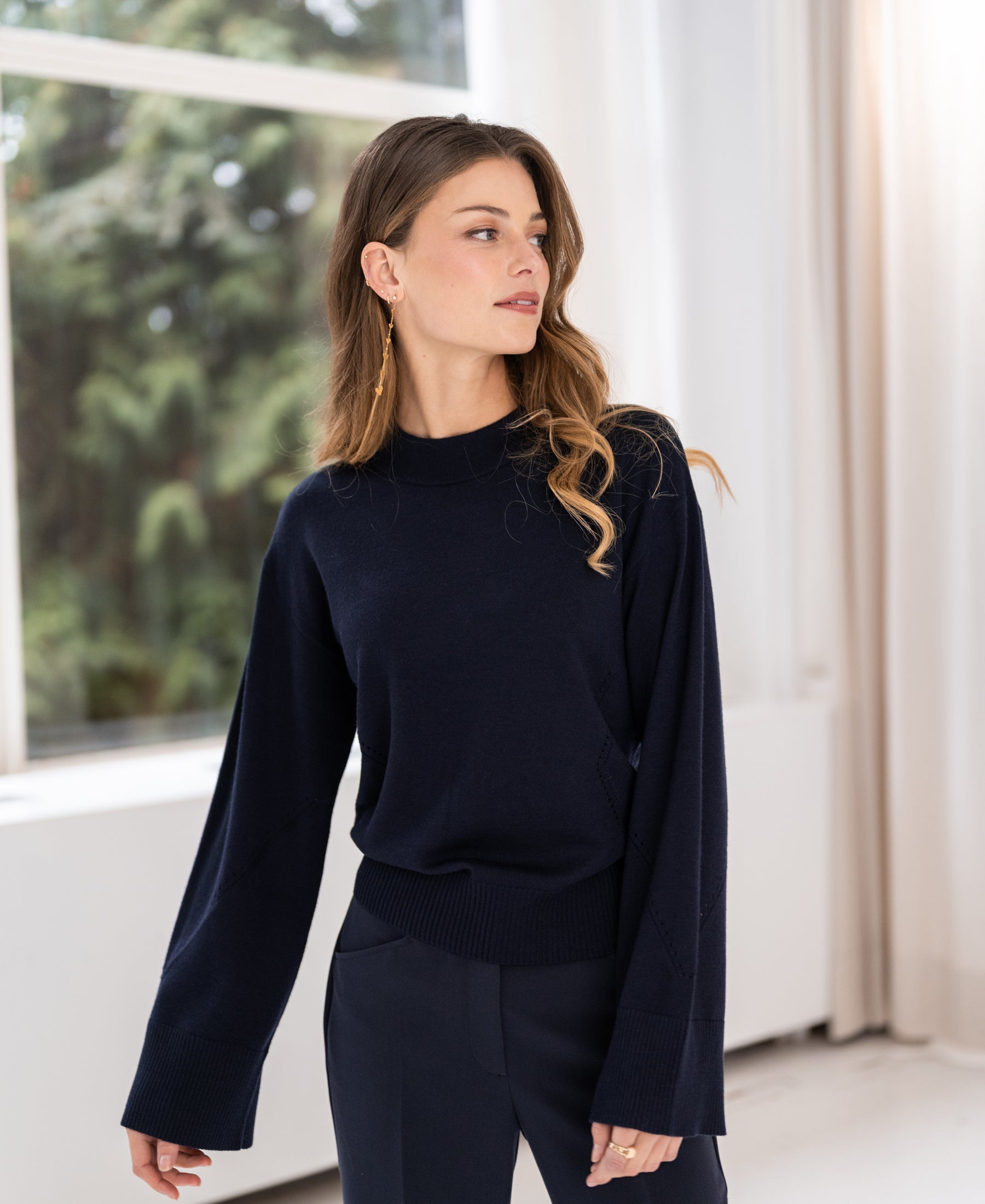 Rollkragenpullover LA BOULE dunkelblau