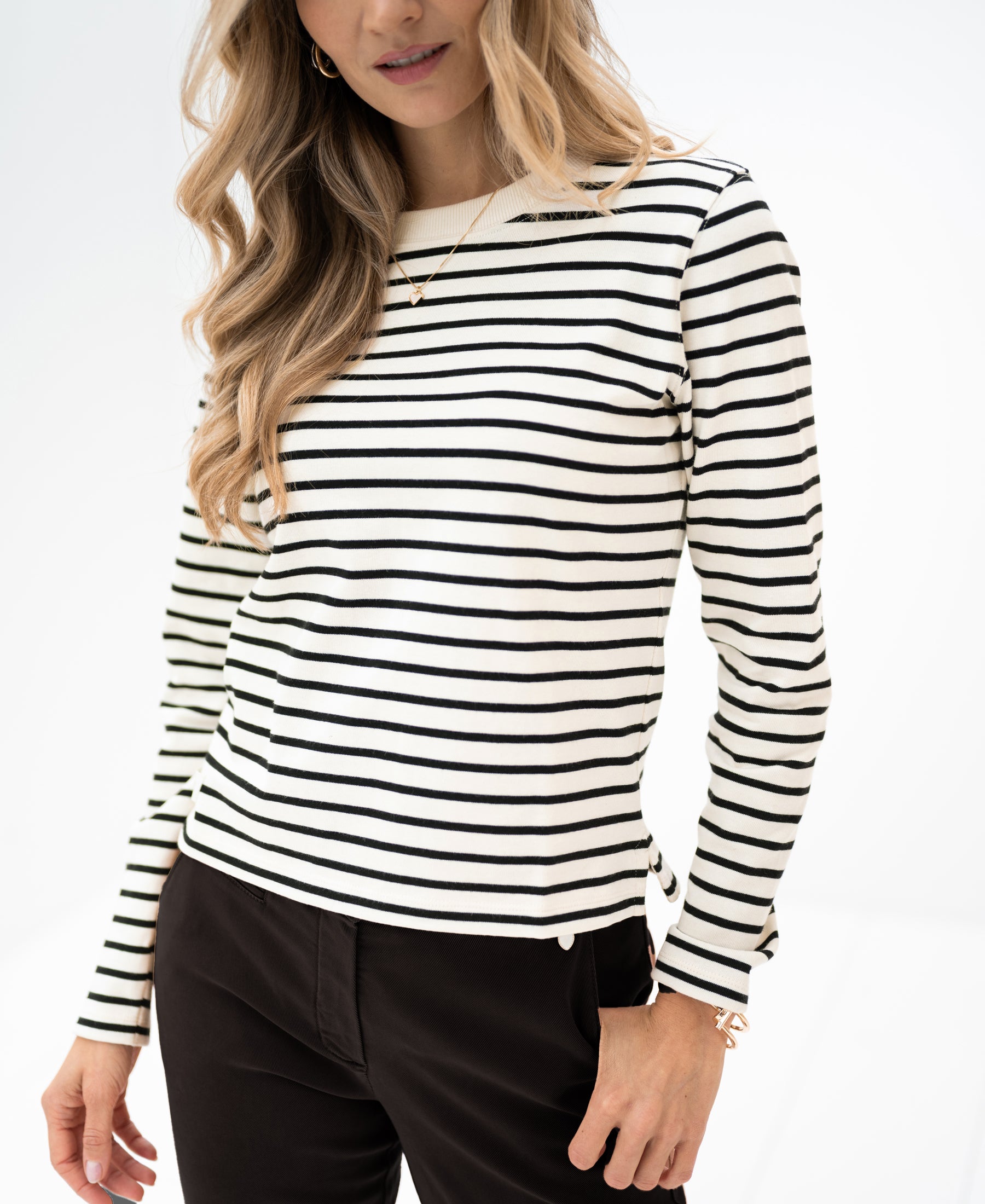 Breton striped shirt LA BRETONNE Ivory-black