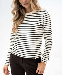 Breton striped shirt LA BRETONNE Ivory-black