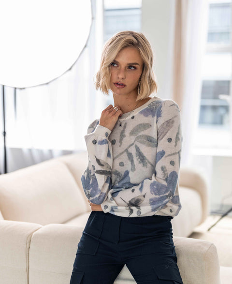 Wollen trui LA JOLIE Floral