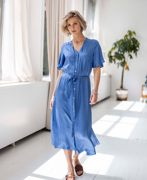 Doorknoopjurk LA SANDY Blauw