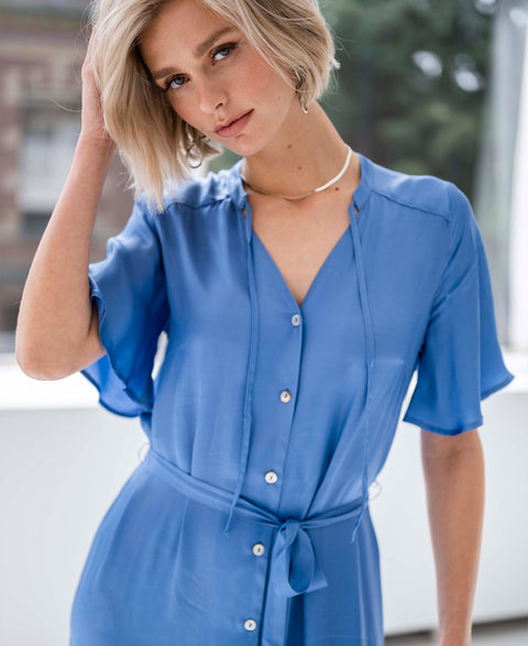 Doorknoopjurk LA SANDY Blauw