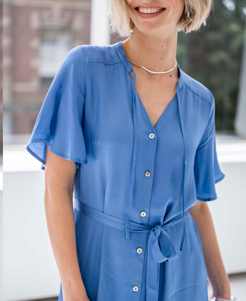 Doorknoopjurk LA SANDY Blauw