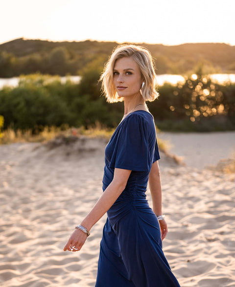 Wrap dress LA CLARICE Blue