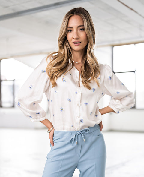 Blouse LA ROSA met bloemetjes