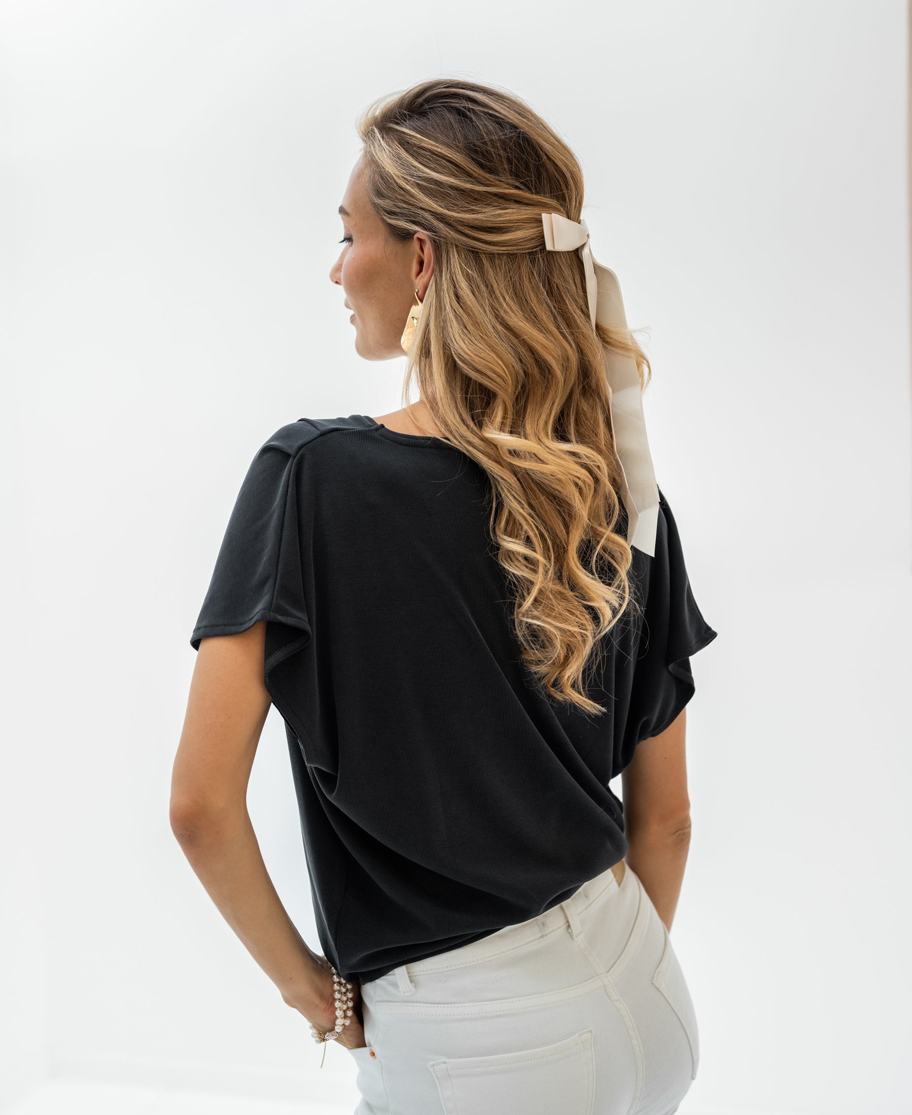 Rib T-shirt LA BONNE Charcoal