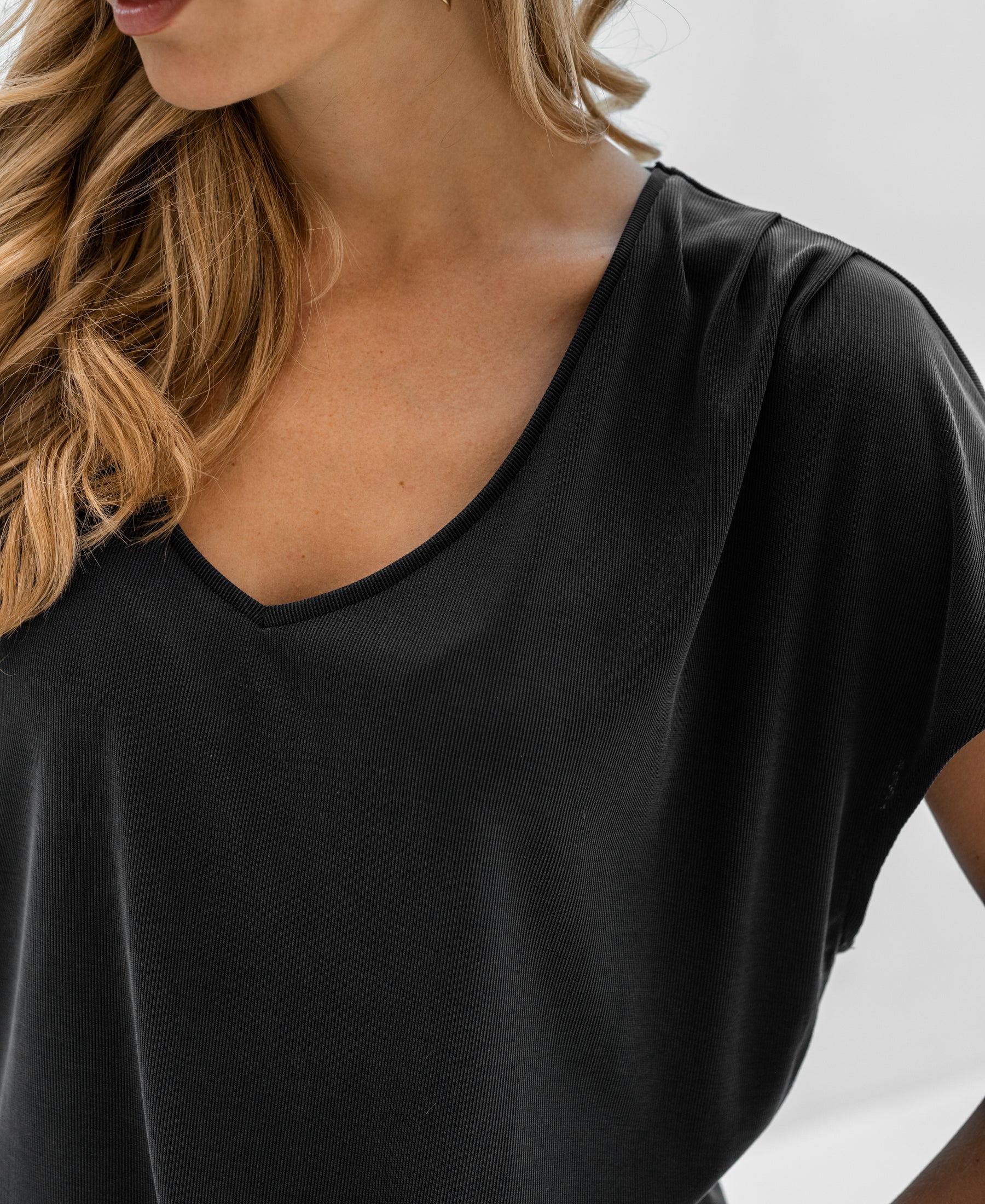 Rib T-shirt LA BONNE Charcoal