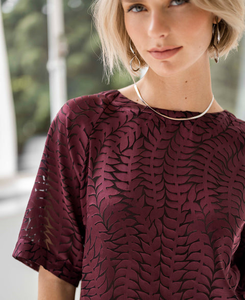 Blouse top LA CHARLOTTE Bordeaux