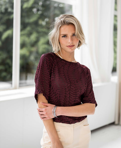 Blouse top LA CHARLOTTE Bordeaux