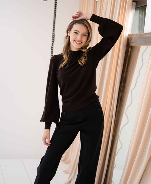 Turtleneck sweater LES SALLES Cacao