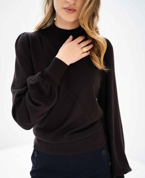 Turtleneck sweater LES SALLES Cacao