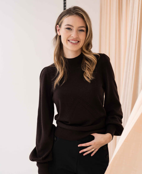 Turtleneck sweater LES SALLES Cacao