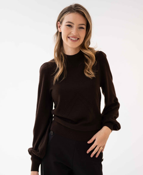 Turtleneck sweater LES SALLES Cacao