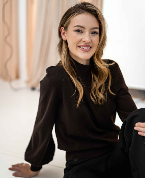 Turtleneck sweater LES SALLES Cacao