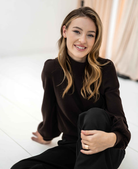 Turtleneck sweater LES SALLES Cacao