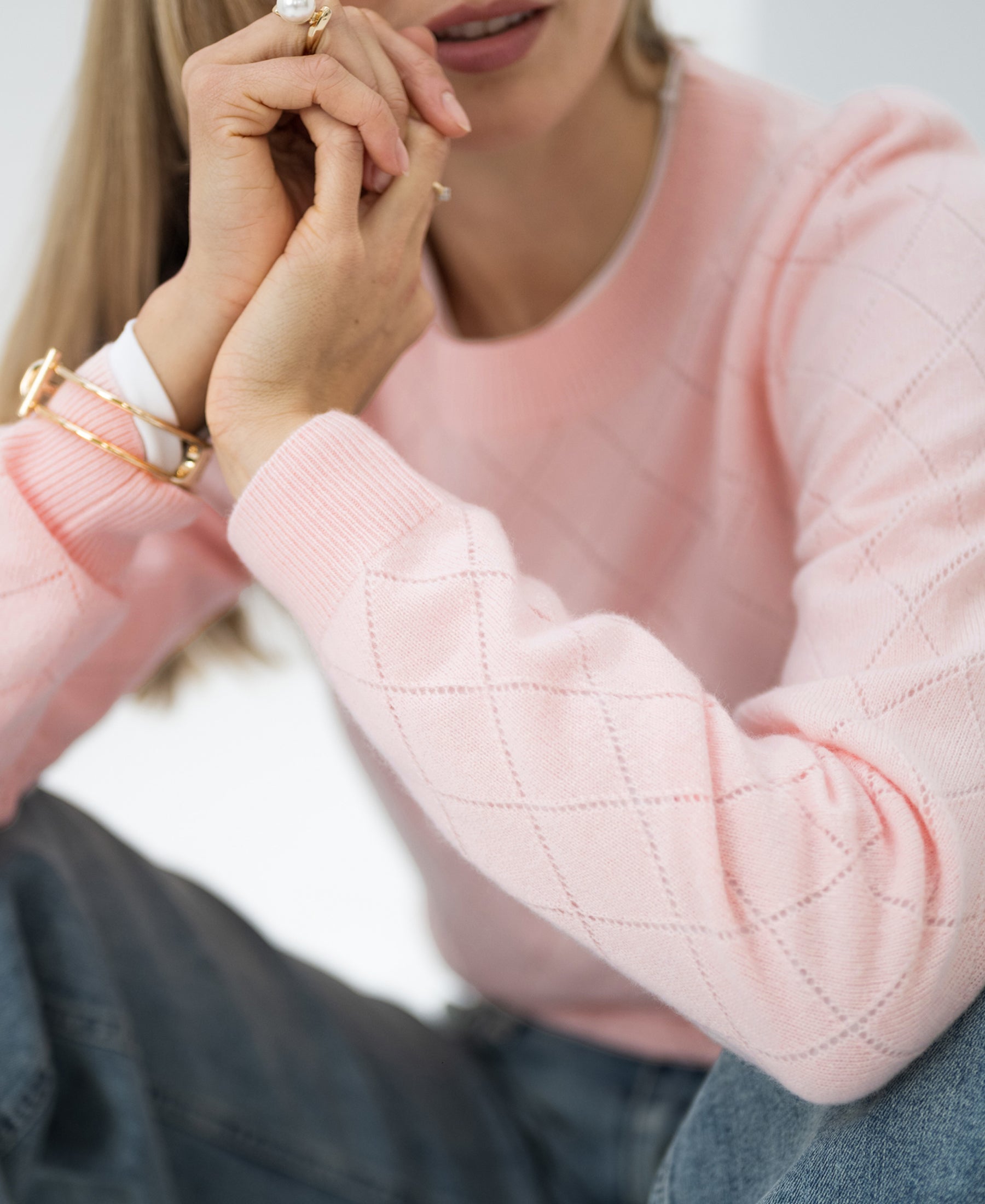 Argyle merinotrui LE CAMBRIDGE Lichtroze