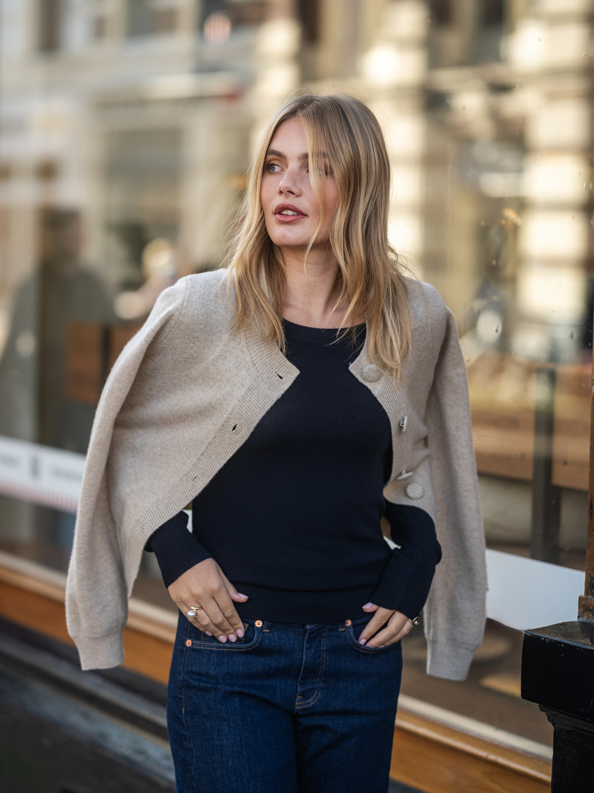 Merino trui LE CESAR Donkerblauw