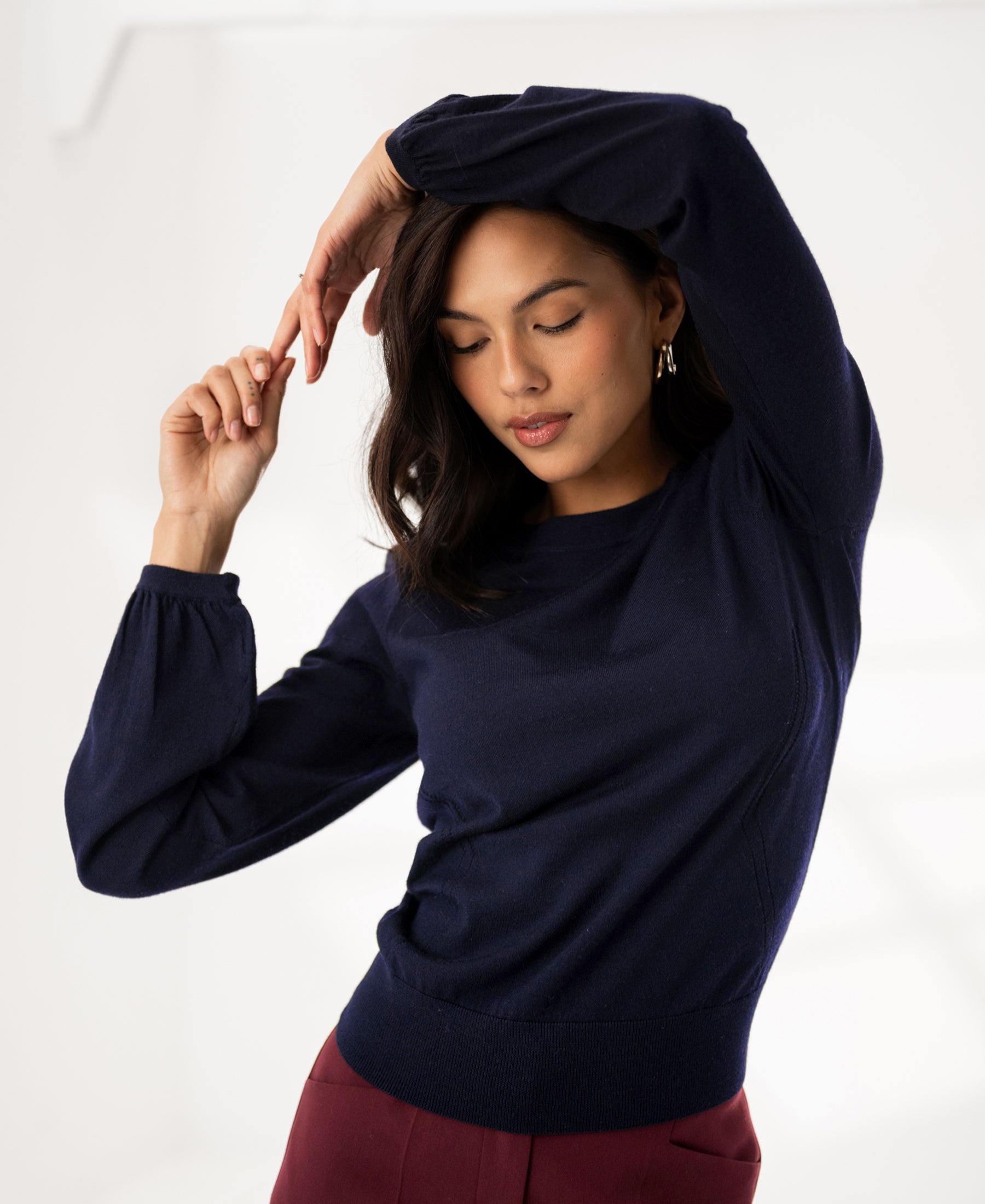 Merinotrui LA COEUR in donkerblauw