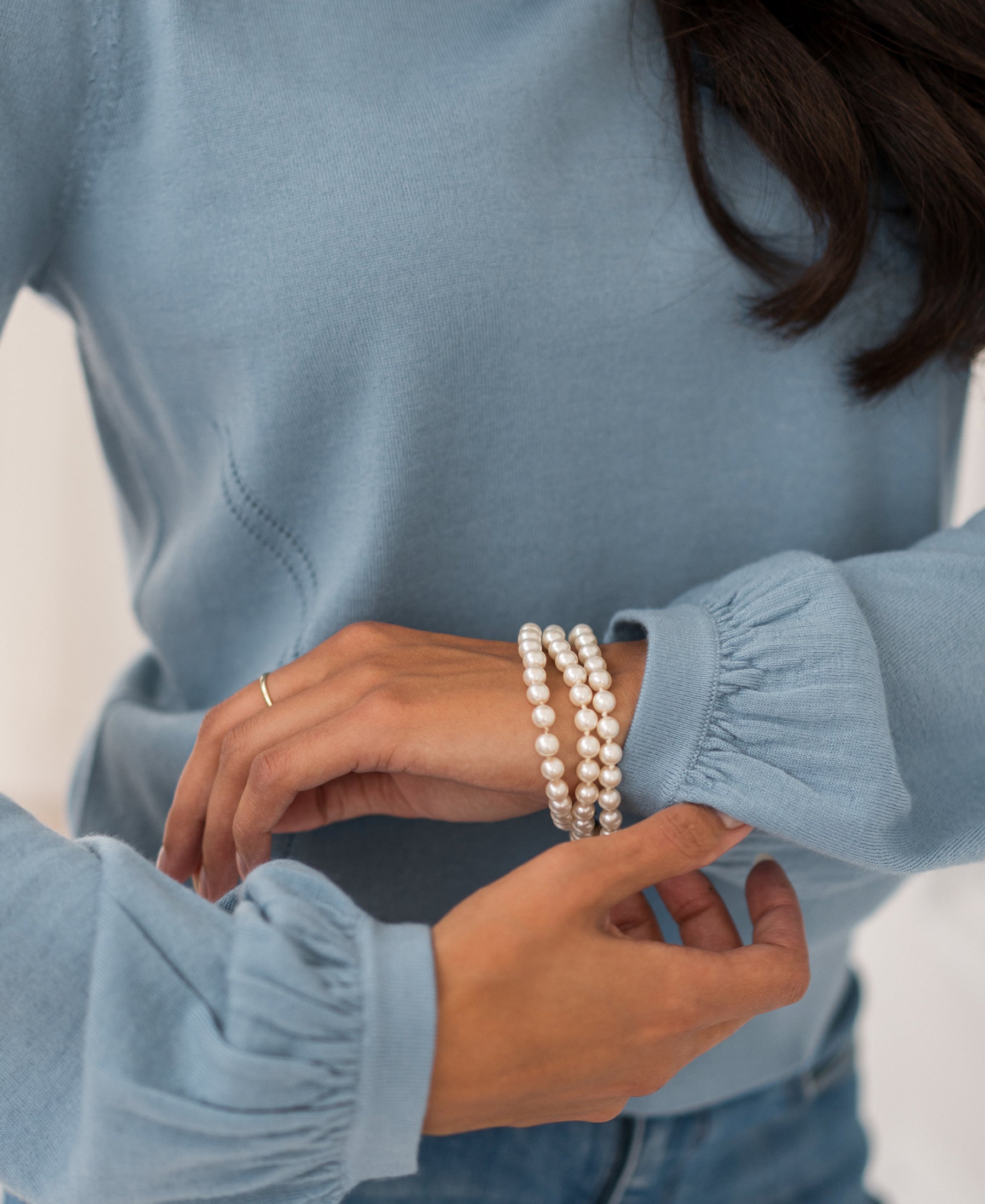 Merino wool sweater LA COEUR Jeans blue (light)