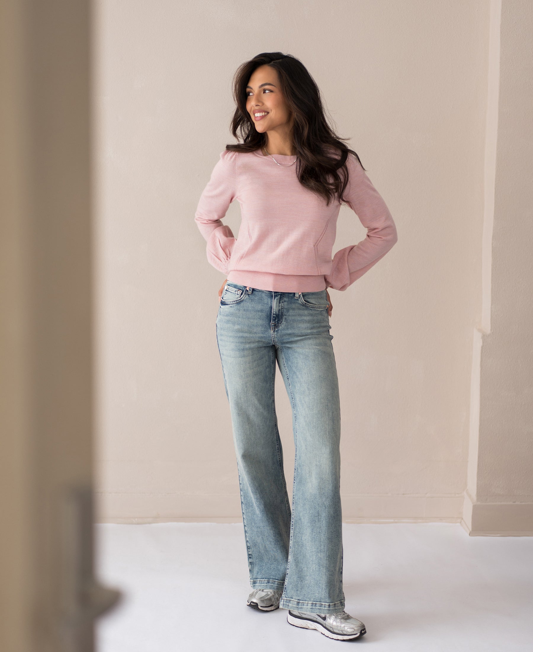 Merino wool sweater LA COEUR Pink