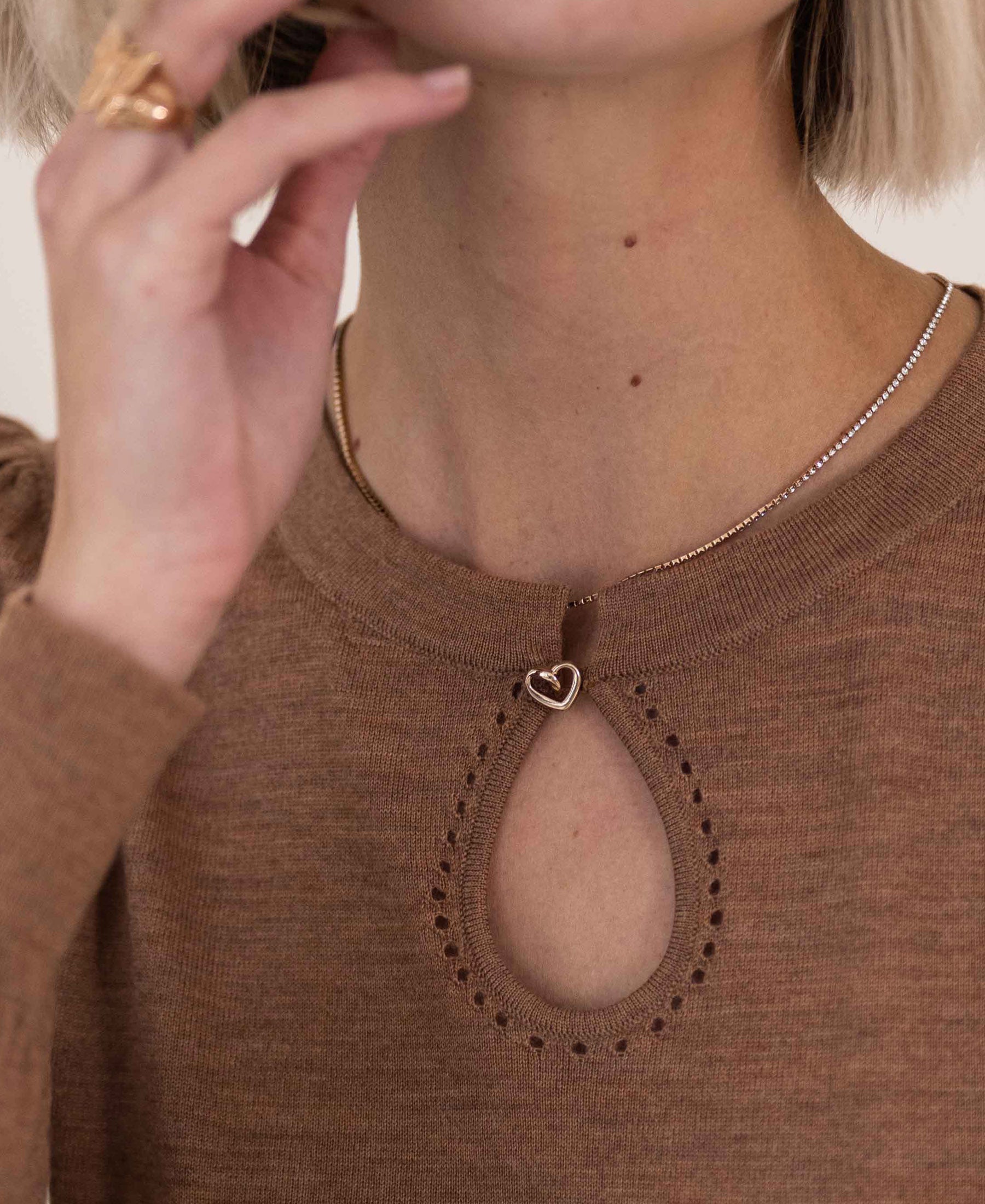 Merino sweater LA COMPAGNIE Chai tea-gold