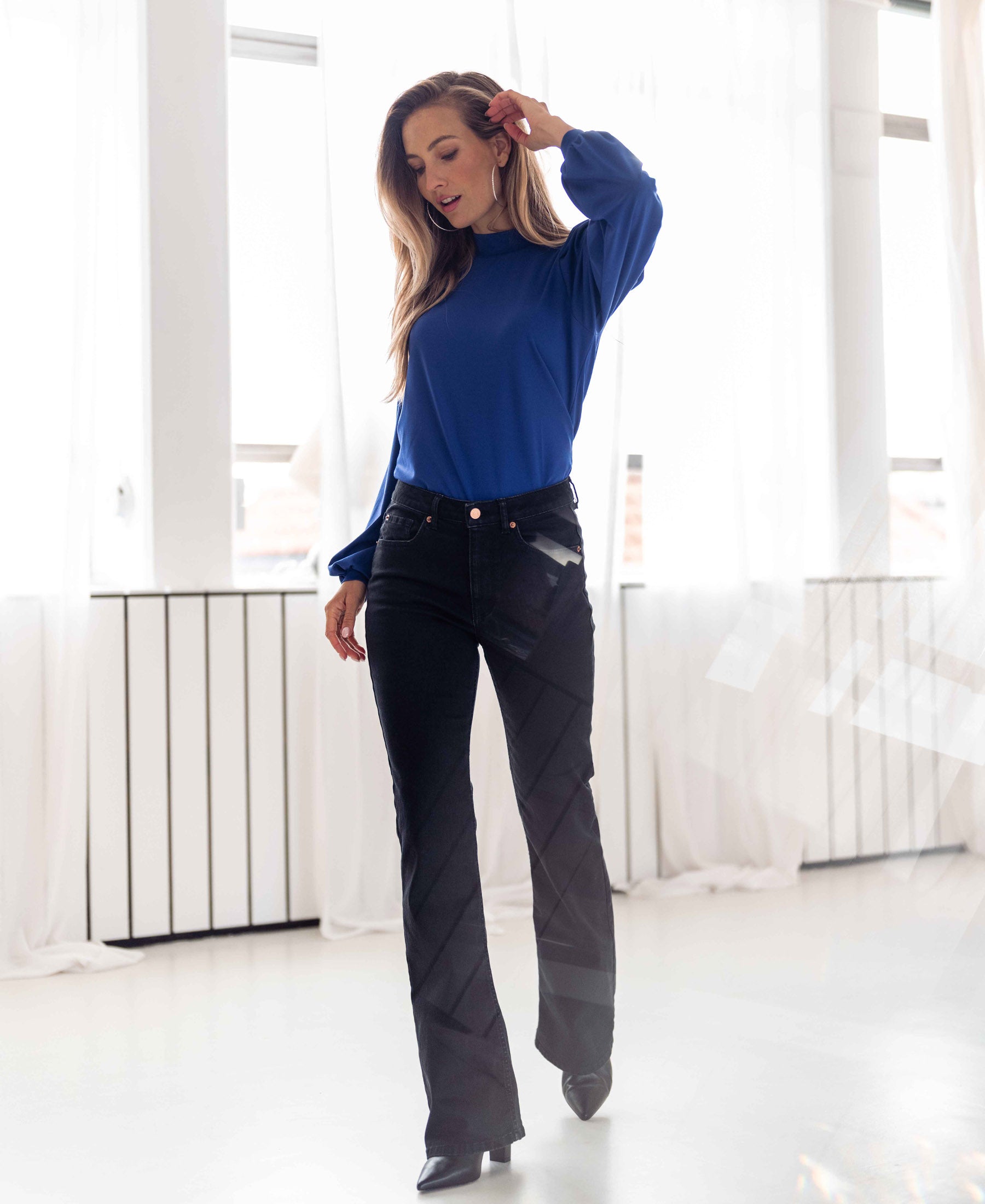 Jeans LES FLARES Schwarz Denim