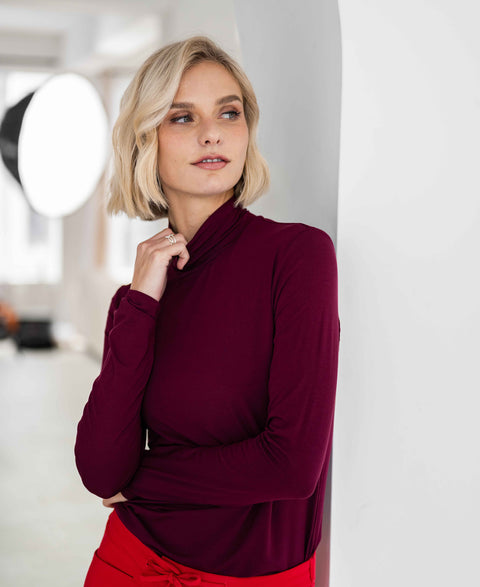 Col shirt LA BAMBI Dark Red