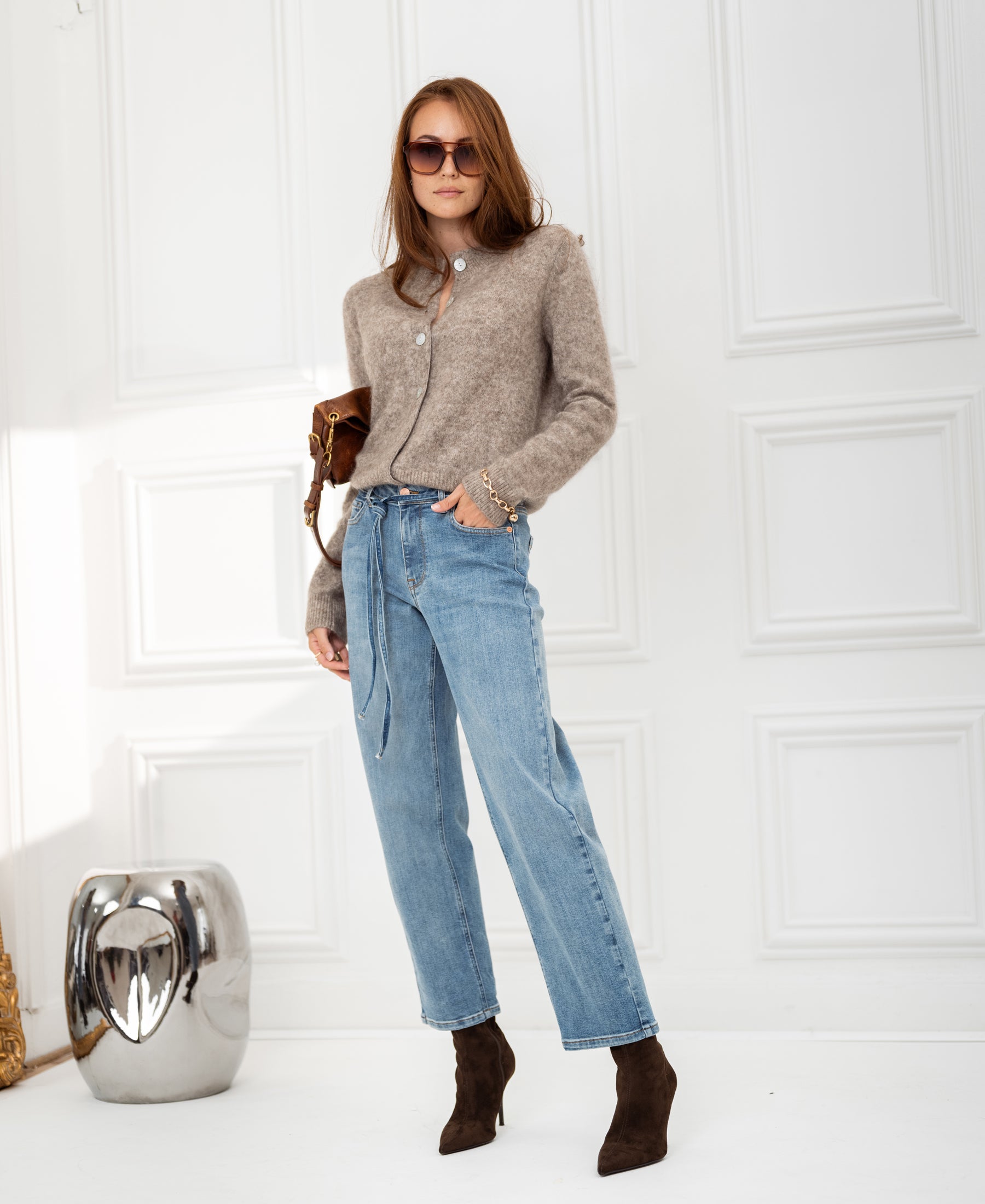 Cropped Jeans LE DEAN Light stone