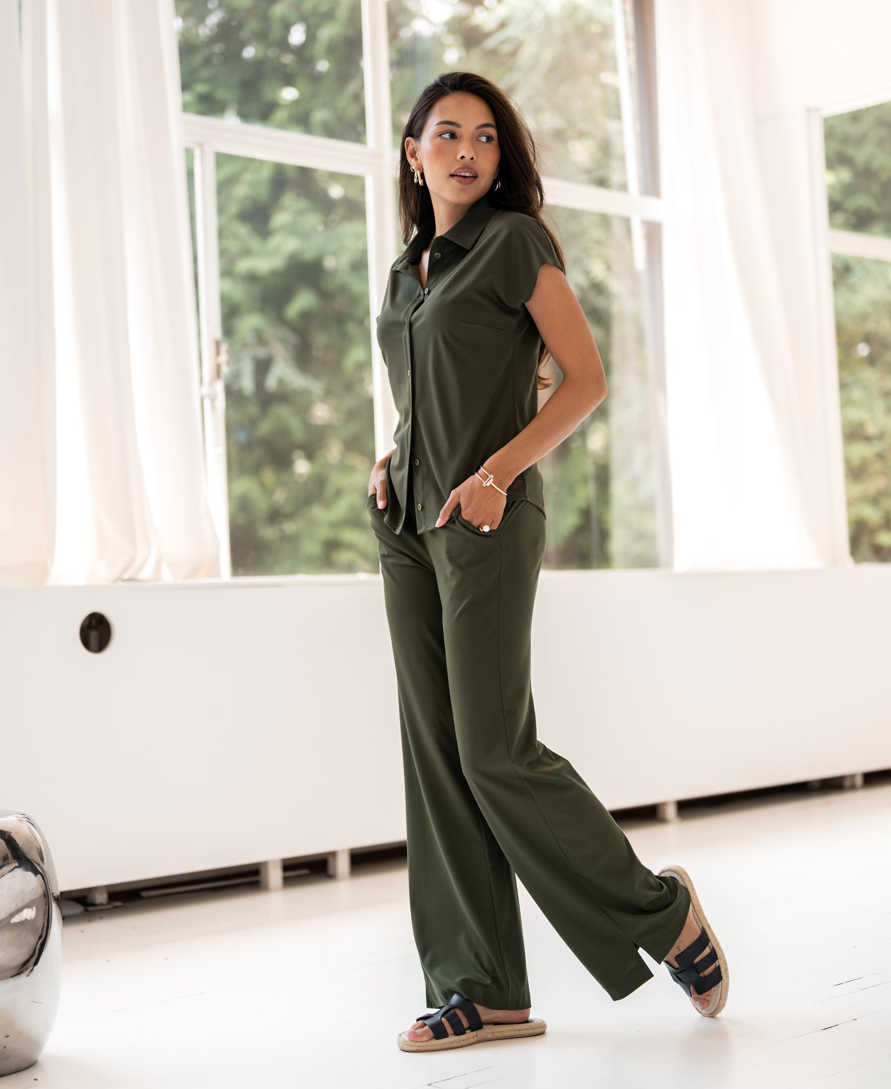 Travel blouse LA DELON Army