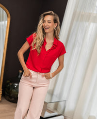 Travelblouse LA DELON Rood