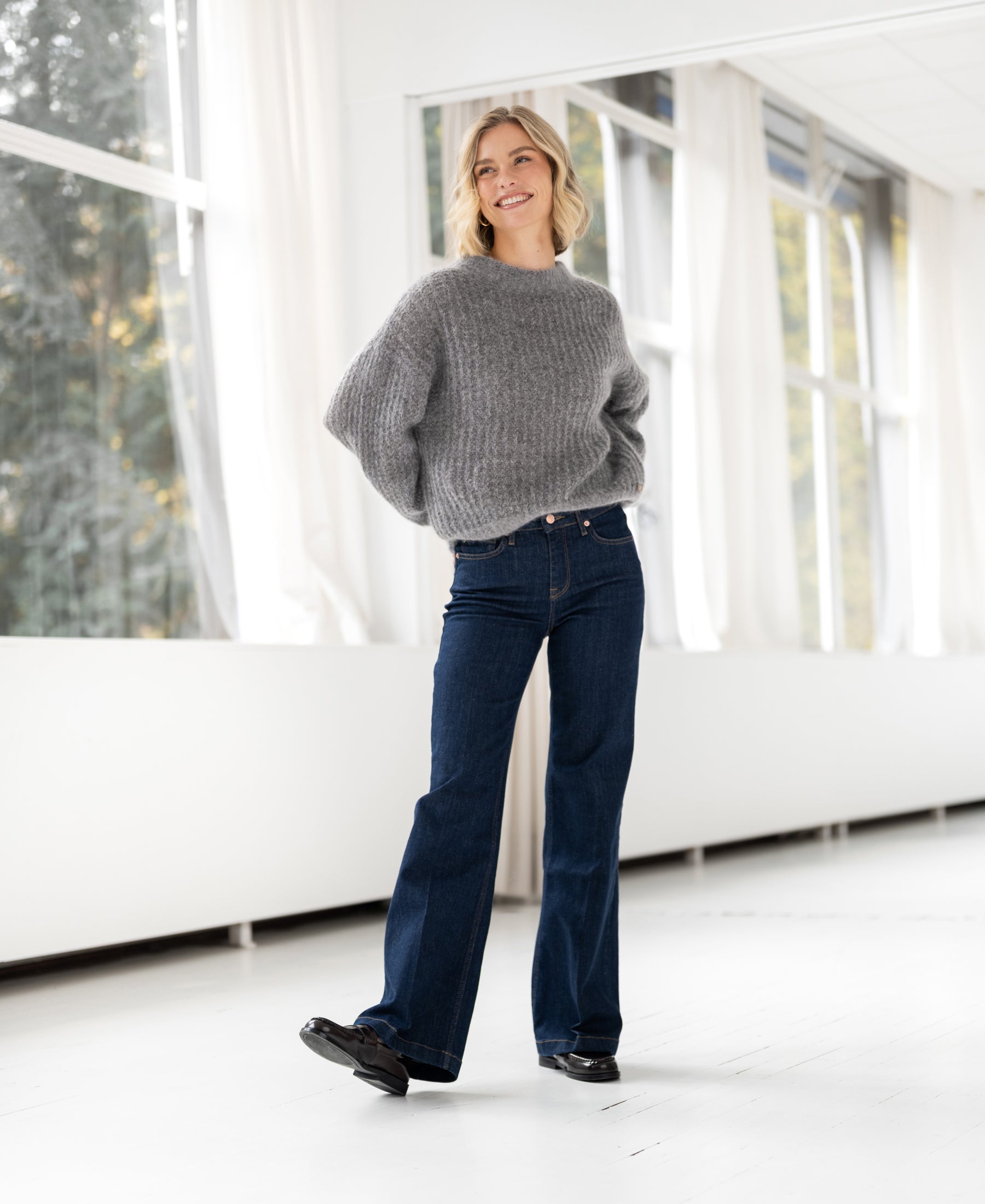 Wide leg jeans LES DEUX Rinsewash