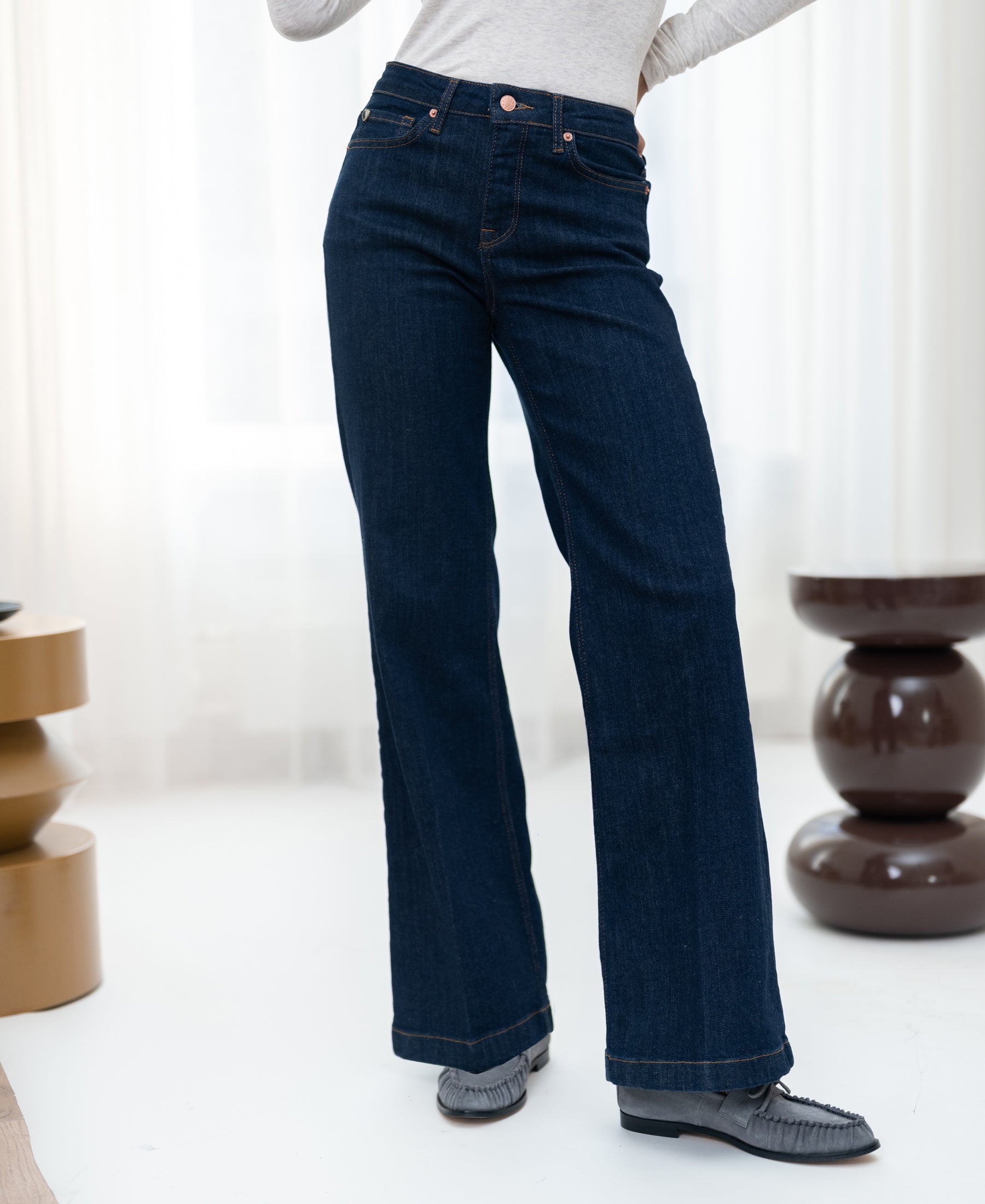 Wide leg jeans LES DEUX Rinsewash