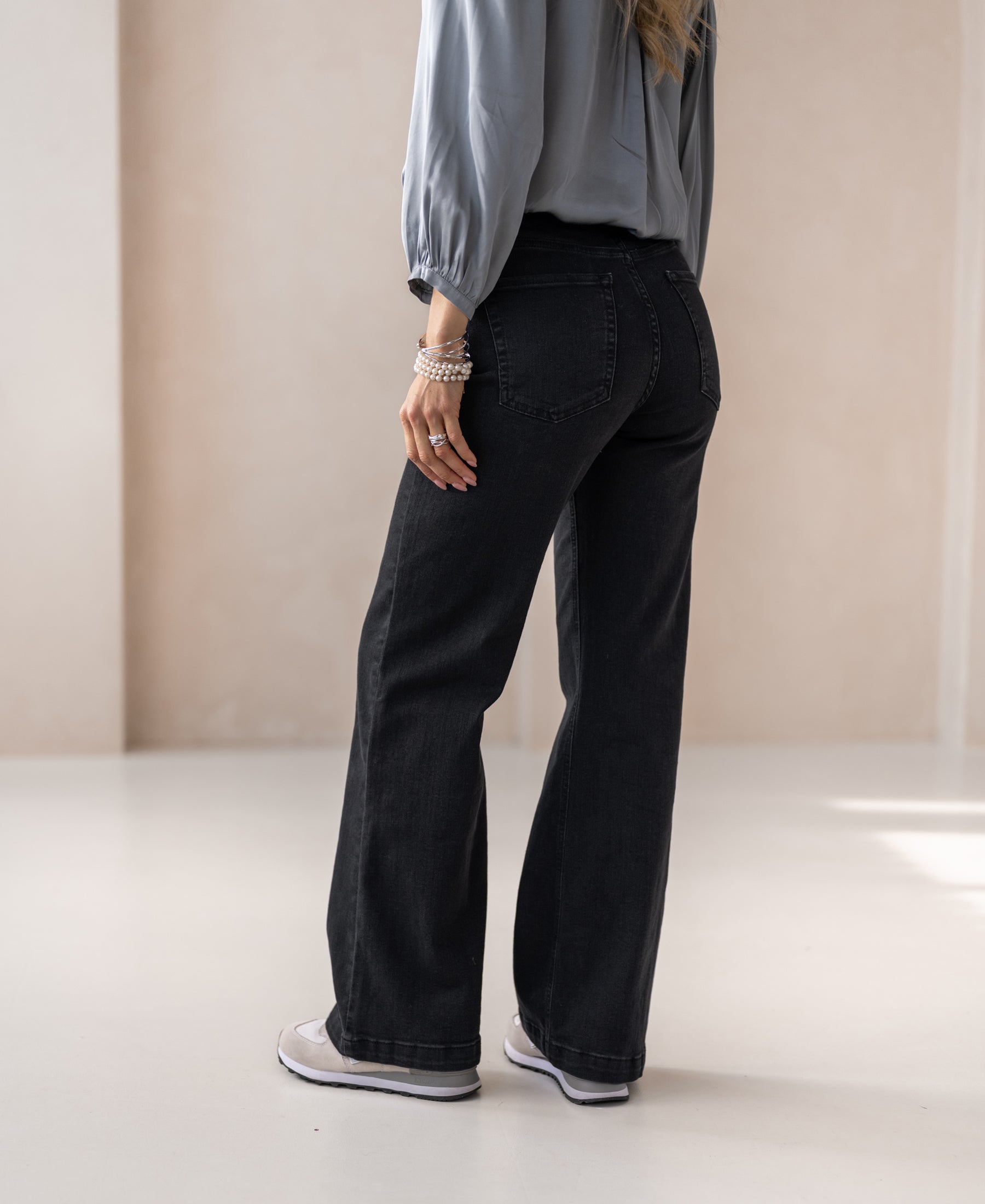 Wide leg jeans LES DEUX Black Denim