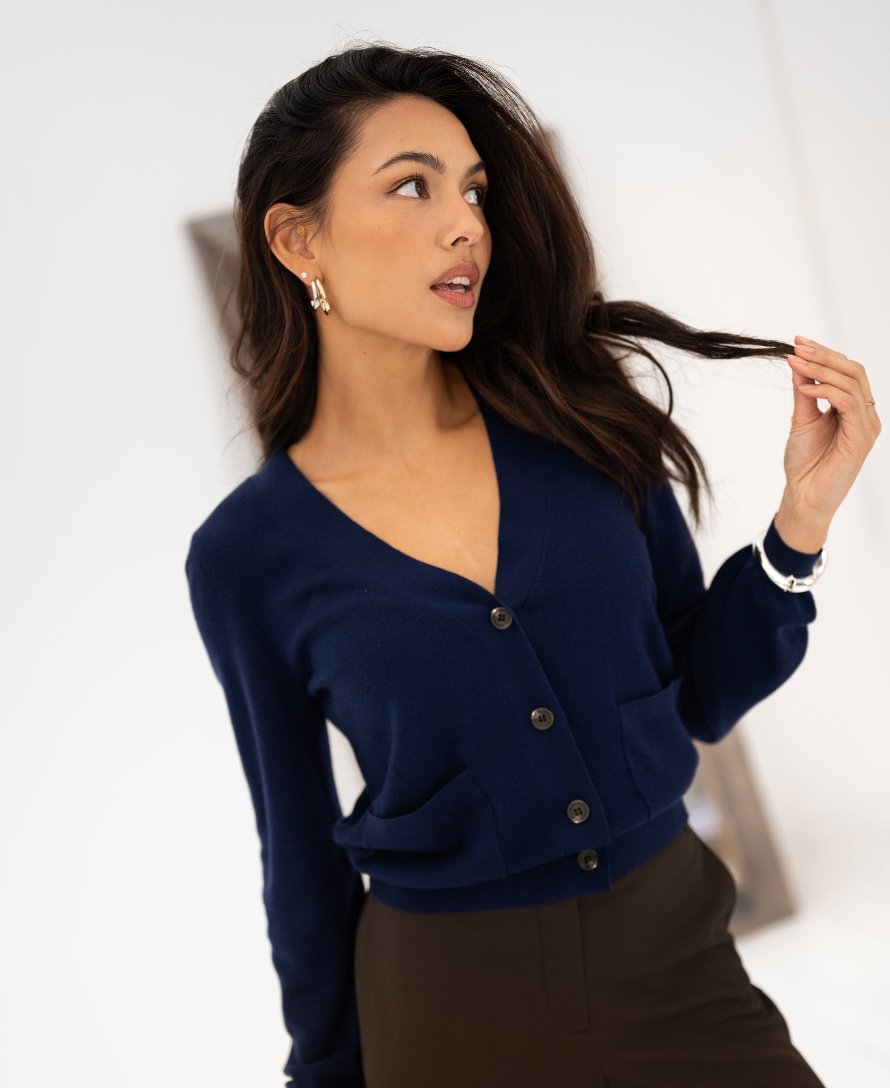 Merino vest LA DONNA Navy